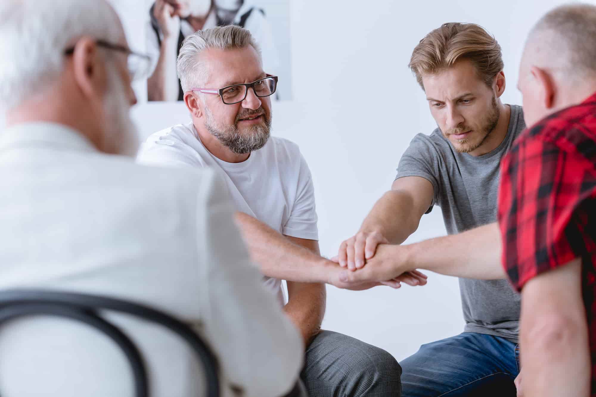 group session at men's drug rehab austin texas