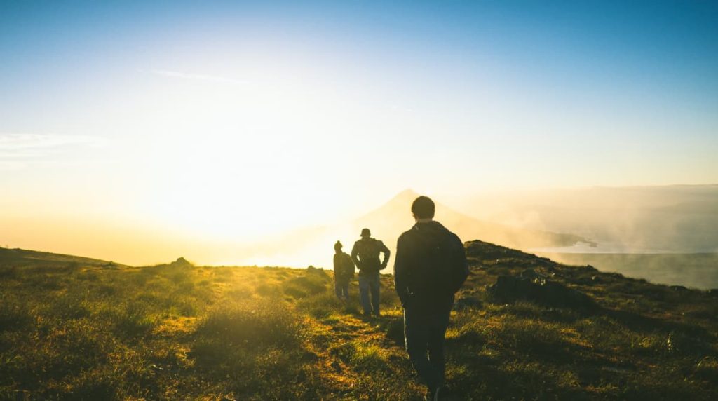 3 Cs of Al-anon men walking together in recovery