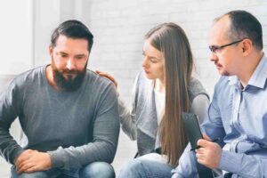 a family staging an intervention